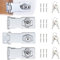 Gueenky 4 Piezas Cerrojo de Candado de Acero Inox, 3 Pulgadas Cerradura de Armario con Llave y Tornillo Candado Puerta para Muebles Cajones Casilleros