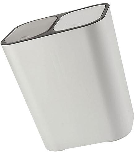 GANAZONO Cubo De Basura Cocina Doble Compartimento 15L Contenedor De Residuos Con Tapa Para Separación De Papel Y Desechos Cocina Hogar Oficina