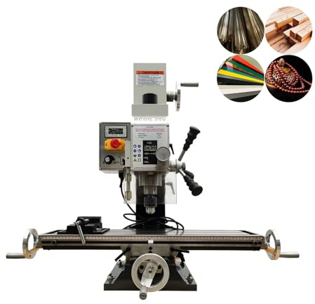 BREVELTION RCOG-28V Brushless Drilling and Milling Machine 1300w Mill/Drill Machine Bench Drill Bench Milling Machine with R8 Taper for Fine Processing of Metal, Wood and Other Materials 110V