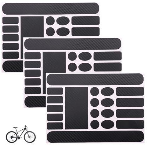 3 Stk Rahmenschutzfolie Fahrrad,Schutzfolie Fahrradrahmen,Lackschutzfolie Fahrrad Folie Aufkleber Rahmen Schutz für Mtb Schutzfolie,Rahmenschutz Bike,Fahrradaufkleber Sticker,Abriebschutz Schwarz Weiß