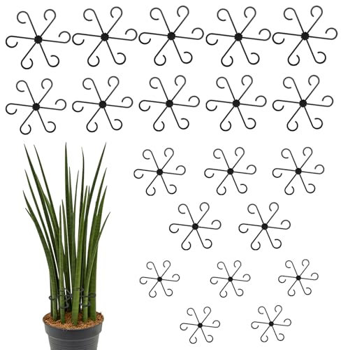 20 Pièces Alocasia Monstera Prend en Charge, 13.5cm/11.7cm/7.7cm/5.8cm Supports de Tiges de Plantes, Noir Plant Stem Support, Grimpantes Plantes d'Intérieur Supports, pour Plantes Grimpantes Tomates