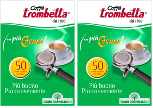 Caffè Trombetta In Cialda ESE, Più Crema - una confezione da 100 Cialde