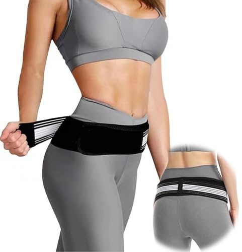 Brilovent Sacroiliac SI Joint Hip Belt, Sacroiliac Hip Support Band, Sciatica Pain Relief Brace, Lower Back Support Brace, Applicable for Pelvis, Lumbar, Nerve, Leg, 110CM