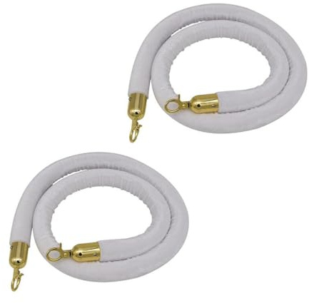 Party kö Ber repset – 2-pack 150 cm (59 tum) – Stanchion/vågkontrollrep för evenemang mässor utställningar och vänteområden – och stilren