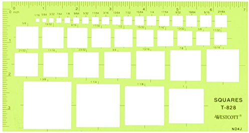 Westcott Square Geometric Template, 4 x 7-1/4 Inches
