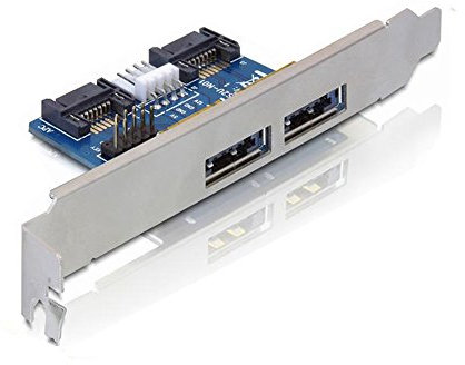 JIUWU Desktop Computer Dual Port SATA to Power eSATA eSATAp 9Pin to USB 2.0 Converter Expansion Rear Bracket Card