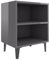 vidaXL Nachttisch mit Metallbeinen 2 Fächern Industriestil Nachtschrank Nachtkonsole Nachtkommode Schlafzimmer Schrank Kommode Hochglanz-Grau 40x30x50cm