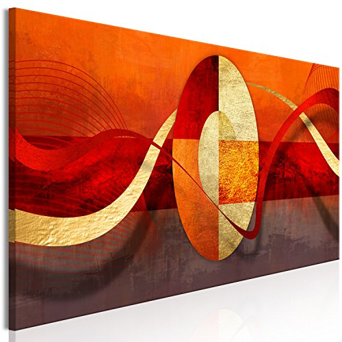 murando Cuadro Acústico orange 135x45 cm espuma acústica absorbe el sonido aislamiento lienzo de 1 pieza Decoración de Pared Abstracto a-A-0358-b-a