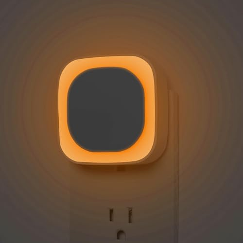 YUNLEX 2 Pack Amber Night Light, Dusk to Dawn Sensor, Warm Glare-Free Reflected Glow, 3-Level Dimmer, Auto On/Off, Plug-in LED Nightlight for Bedroom, Kids, Bathroom, Sleep, Baby Nursery, Toddler