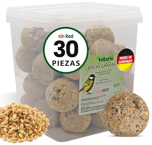 Eggersmann volaris - Lot de 30 Boules de mésanges sans Filet - Boules de Graisse avec Tous Les nutriments Importants