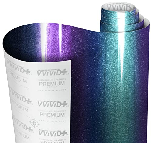 VViViD+ Gloss Metallic Chameleon Blue to Purple Color-Shift (1ft x 5ft) with Air Release