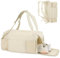 kookoomia Sporttasche Reisetasche Herren Damen 45L Sporttaschen Rucksack mit Schuhfach Nassfach Wasserdicht Gym Bag Sport Tasche Trainingstasche Fitness für Sport Reisen Schwimme Weekender-Beige