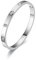 Minikeda Bracelets for Women - 18K Gold/Silver Plated Love Cubic Zirconia Bangle Crystal Friendship Bracelet Jewelry, Gold Cuff Bracelets for Valentine'S Day and Birthdays (Silver)