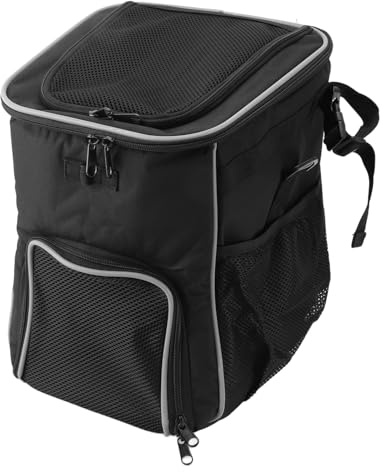 Cryfokt Hundcykelkorg Vattentät Husdjursbärare Ryggsäck för Utomhusresor Bekväm och Rymlig 29x30x37cm (Svart)