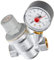 Caleffi 533241 1/2'' Tilted Reducer, Pressure Gauge, Chrome