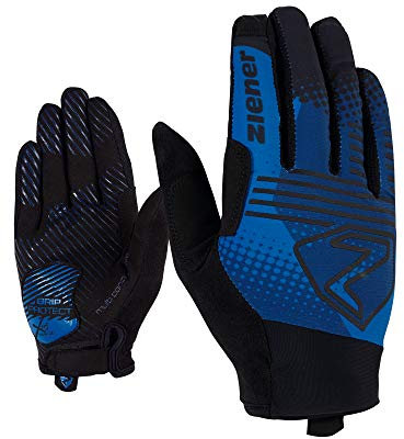 Ziener Herren Cobbs Touch Long Fahrrad, Mountainbike, Radsport-Handschuhe | Langfinger Mit Touchfunktion-Atmungsaktiv/dämpfend/rutschfest, Nautic, 6,5