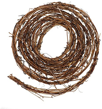 Natural Grapevine Wreaths, 4.6m Round Rattan Wreath DIY Crafts Natural Grapevine Wreaths Wall Hanging Decoration for Halloween,Christmas Wedding Party Decors