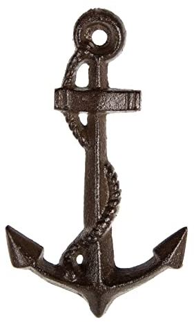 Logbuch-Verlag Kleiner Anker aus Gusseisen Dunkelbraun 15 cm Wandornament Wanddekoration zum Aufhängen