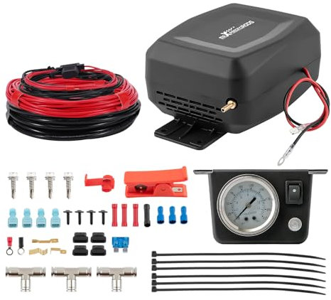 maXpeedingrods Air Compressor Suspension Springs Controller Kit for Universal Vans Pickups