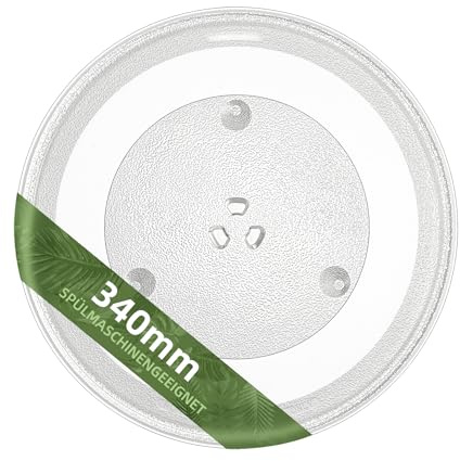 Gemroom 13.5 340mm Microwave Turntable Plate Compatible with Panasonic F06015Q00AP F06014T00AP, 13 1/2 inch Replacement Microwave Glass Plate for GE WB49X10114