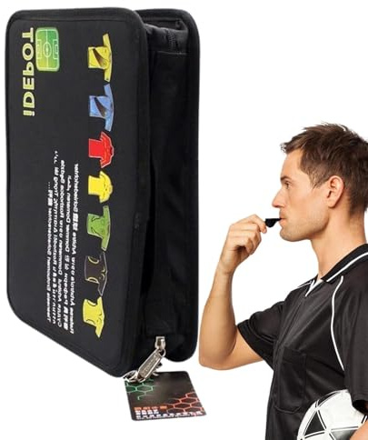 Borsa per Accessori da Arbitro – Borsa per Arbitro di Calcio – Borsa per fischietti arbitri di Calcio Giallo, Borsa da Trasporto per Arbitro di Calcio per Sport Partite di Calcio