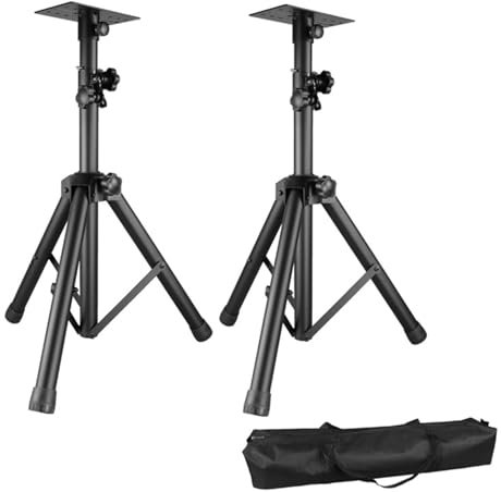 SFKLYU Supporto per Altoparlanti Supporti per Altoparlanti da Pavimento Regolabili in Altezza Supporto per Altoparlanti Surround con Gestione Cavi per Altoparlanti Satellitari Universali,A2
