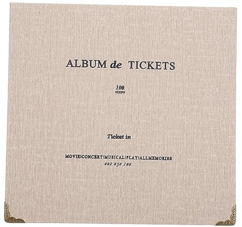 VILLCASE Álbum Organizador De Entradas y Billetes Para Conciertos y Cine, Para Coleccionistas, Color Gris, Álbum De Almacenamiento De Papel Resistente, Visualización Transparente, Uso Hogar y Oficina