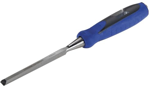 Formón de 6 mm con mango plástico, ideal para tallar, moldear y dar forma en trabajos de carpintería y manualidades.