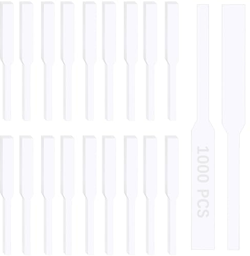1000 Pieces Fragrance Strips Perfume Test Strips Disposable White Blotter Essential Oils Paper Tester for Aromatherapy Testing Fragrances Scents,13 * 1.2 Cm/5.1 * 0.5 Inches