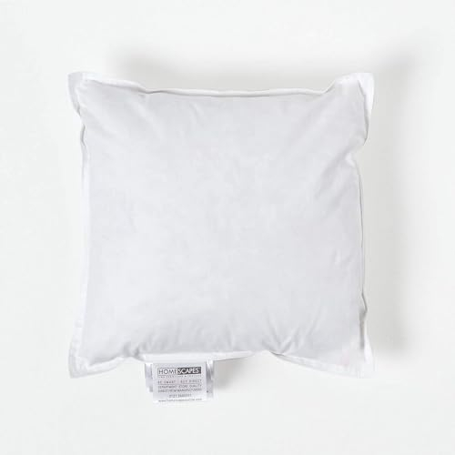 Homescapes quadratische Kissenfüllung, 35 x 35 cm, kleines Füllkissen mit 100% Entenfeder-Füllung, Federkissen, ideal als Schlafkissen oder als Füllung für Sofakissen/Zierkissen