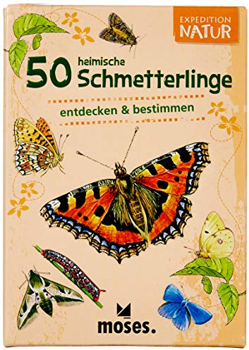 moses. Expedition Natur - 50 heimische Schmetterlinge| Bestimmungskarten im Set | Mit spannenden Quizfragen