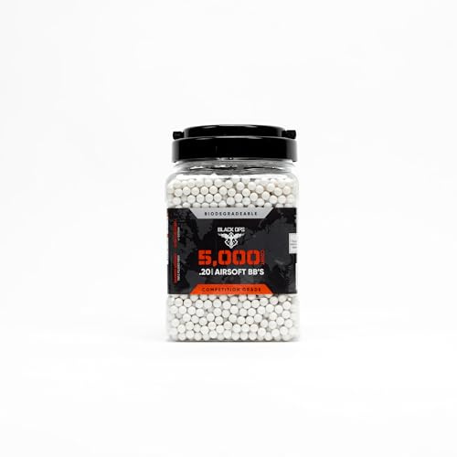Black Ops Airsoft BBS – 5,000 Count, 6mm .20g Precision Ammo for AEG & Sniper Rifles