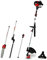 EBERTH Decespugliatore a Scoppio, 4 in 1 Multifunzione, con Motosega, Tagliasiepi, Prolunga, Testina Doppio Filo e Disco Tre Denti in Acciaio Rinforzato, 52CC, 3CV Motore per Decespugliatore a Benzina
