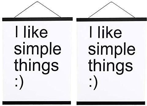 Sanauto A3 Posterleiste Posterschiene Poster, Magnet Magnetische Holz Poster Aufhänger Halter Rahmen Leisten Bild Bilder Bilderleiste Bilderrahmen 30x40 30x45(30cm, Schwarz, 2 Packungen)