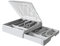 Portaposate a doppio strato con coperchio, portaposate per piani di lavoro, organizer per cassetti da cucina con portaposate a 2 ripiani e 9 scomparti (bianco)