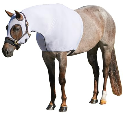 UltraFlex Horse Sleazy Slickers | Horse Protection Slinky | Dirt & Dust Defense | Full Zip Hood (Stretchy Mesh) | Size X-Large (80-86)