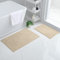 Homaxy Chenille Badezimmerteppich Set 2 teilig rutschfeste Badematte Set Weich Saugfähige Badteppich Set Waschbar Badvorleger - 40x60 cm+50x80 cm, Beige
