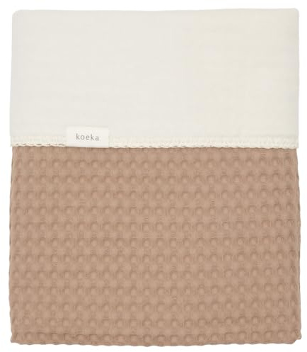 Koeka Babybettdecke - Schmusedecke - Kuscheldecke - Mit Cotton Fleece Gefuttert - Amsterdam - Waffelstoff Aus Baumwolle - Atmungsaktiv - Abwaschbar -