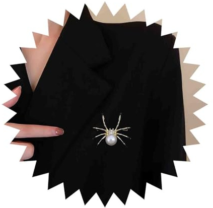 Cimenexe Vintage Broche De Cristal Perla Araña Broche De Oro Cz Broche Araña Perla Broche Araña Broche Rhinestone Broche Araña Broche De Boda Broche De Solapa Banquete Insignia Alfileres Joyería