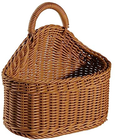PRETYZOOM 3pcs Countryside Style Plastic Knitted Wall-mounted Storage Basket for Spoons Forks and Chopsticks Practical Home Organizer for Kitchen and Dining