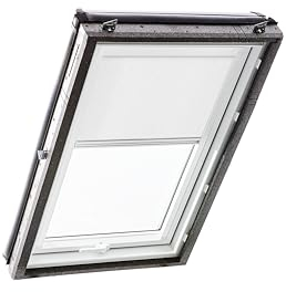 Original Roto Rollo Exclusiv ZRE für Roto Dachfenster - Führungsschiene Weiß - Manuelle Bedienung - Tageslichtrollo für Baureihe Designo R4/R7 und Classic 43/73 - Größe 074/098 | 07/09 - Farbe Weiß