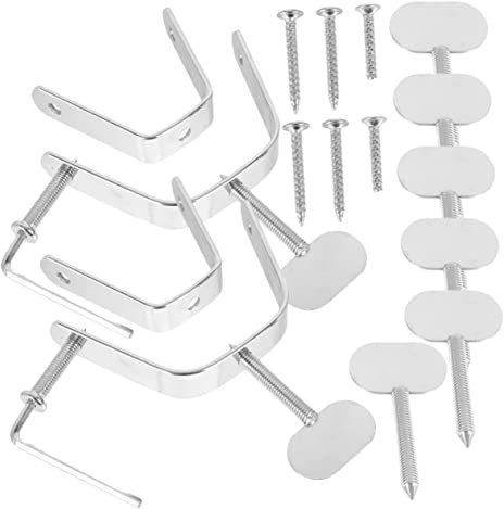 CIYODO 2sets Ham Holder Italian Ham Rack Accessories Professional Rack Hanging Steel Fixing for Hotel Kitchen Storage Organisation