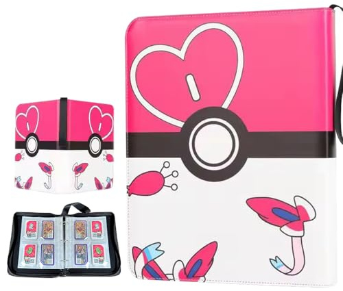 XFSRG Albums Pour Cartes A Collectionner A Fermeture Eclair 10 Pages Classeur Carte Collection Avec 40 Compartiments Pour Collectionner Et Exposer Des Cartes Et Photos Thématiques(A)