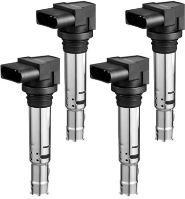 VEVOR Set da 4 La Bobina di Accensione, per Veicolo Fornisce Energia Sufficiente per Accendere Aria e Carburante, Garantendo un Funzionamento Regolare del Motore Compatibile con Audi A1, A3