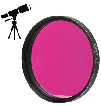 Cryfokt Filtro UHC de 2 Pulgadas, Potenciador de Contraste Ultra Alto para Detalles de Nebulosa, Filtro de Reducción de Contaminación Lumínica con Marco de Aleación de Aluminio, para