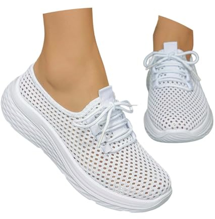 Zapatos Ortopedicos Mujer Verano con Malla Cómodas Zapatillas Ortopedicas para diabéticos Ligeros sin Cordones Zapatillas Ortopédicas de Transpirables y Antideslizantes Sandalias para Mujer 36-41
