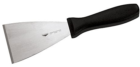 Paderno Spatola Triangolare professionale/Raschietto tagliapasta con manico, lama in acciaio inox, manico in polipropilene, 12 cm x 4 cm