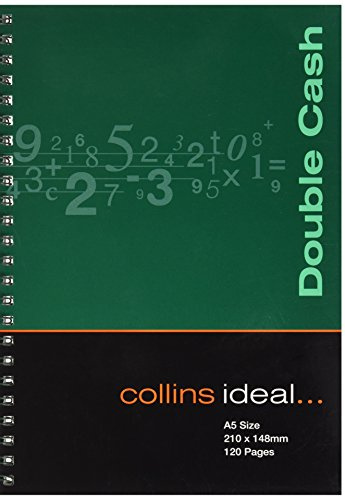 Collins Ideal - A5 Cashbook Wiro Double Cash - 120 Pgs - Green - 764