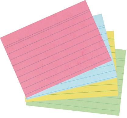Herlitz 10836245 Post-it kub, 200 stycken A7, Flerfärgad | rosa, blå, gul och grön, för skola, studier och kontor