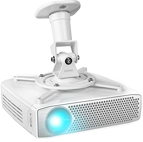 Duronic Projektorhalterung PB07XB | Deckenhalterung | 10 kg Kapazität | universell | strapazierfähig | Befestigungsmaterial im Lieferumfang enthalten | 360 ° drehbar, 180 ° schwenkbar, 180 ° neigbar